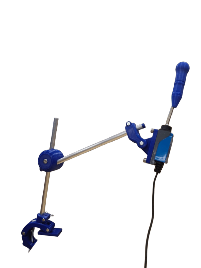 Soporte-Conmutador palanca en impresión 3D de color azul