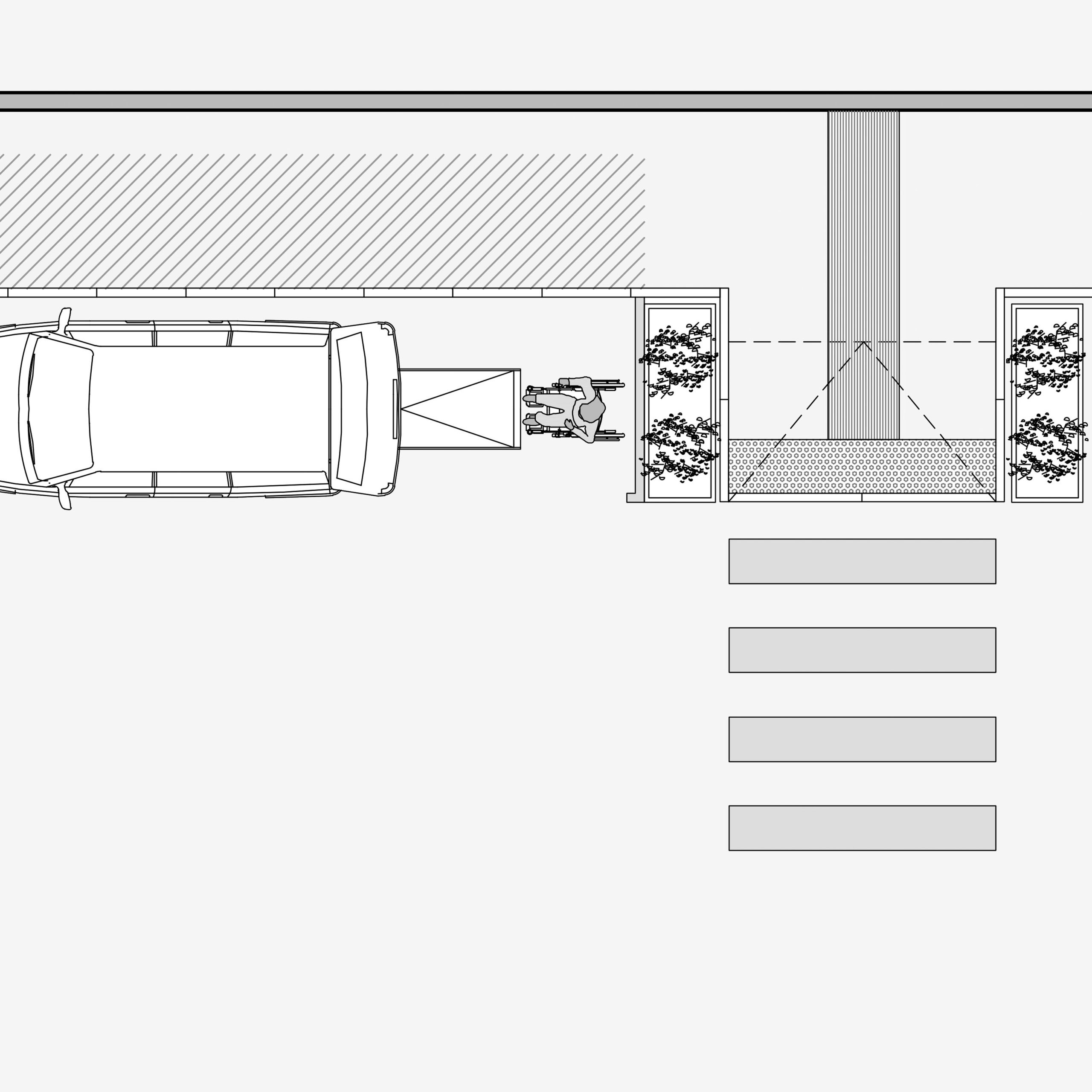Plaza Línea Anex Paso Peatones Adelantado Vado un Plano Señalización Tipo 1