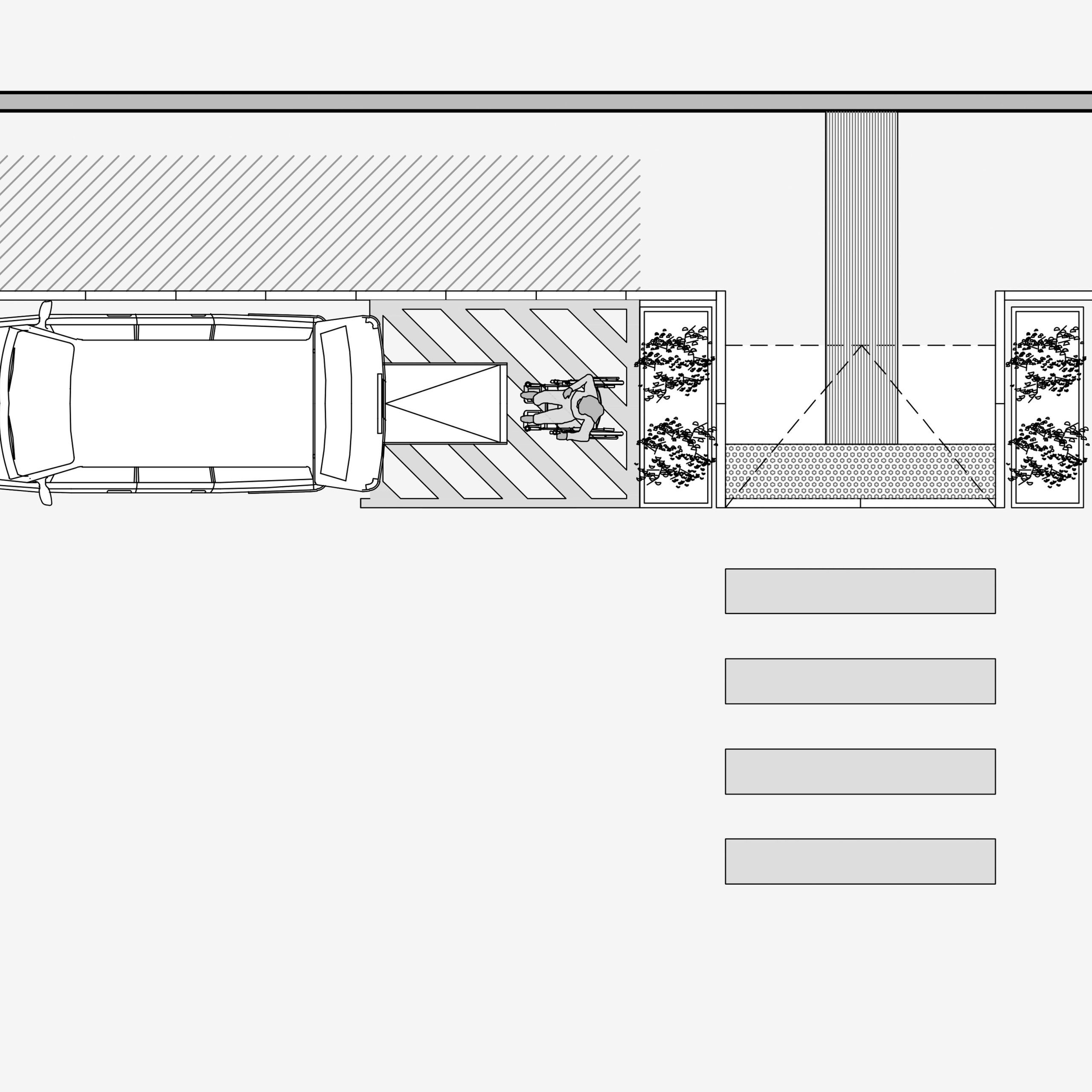 Plaza Línea Anex Paso Peat Adel Vado un Plano Señal Tipo 2